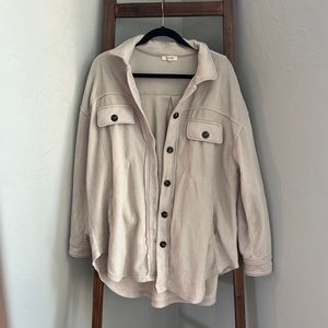 Creme Colored Polyester Jacket